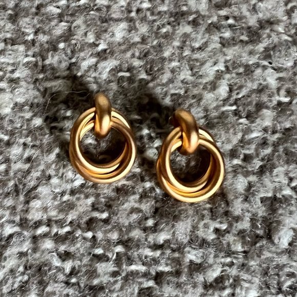 Gold Knot Earrings by Sela Designs - Picture 4 of 4